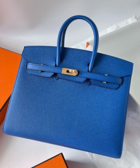 에르메스 버킨백25 프렌치블루 금장 앱송